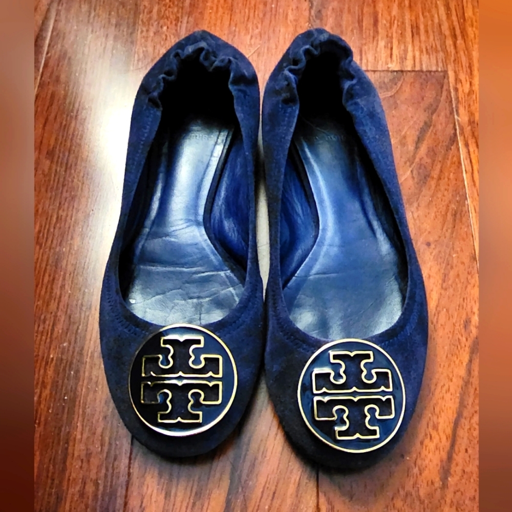 Tory Burch Suede Travel Ballet Flats